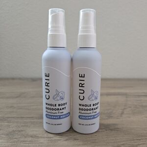 Curie Whole Body Deodorant Spray 3 Fl Oz 2 Pack Coconut Nectar